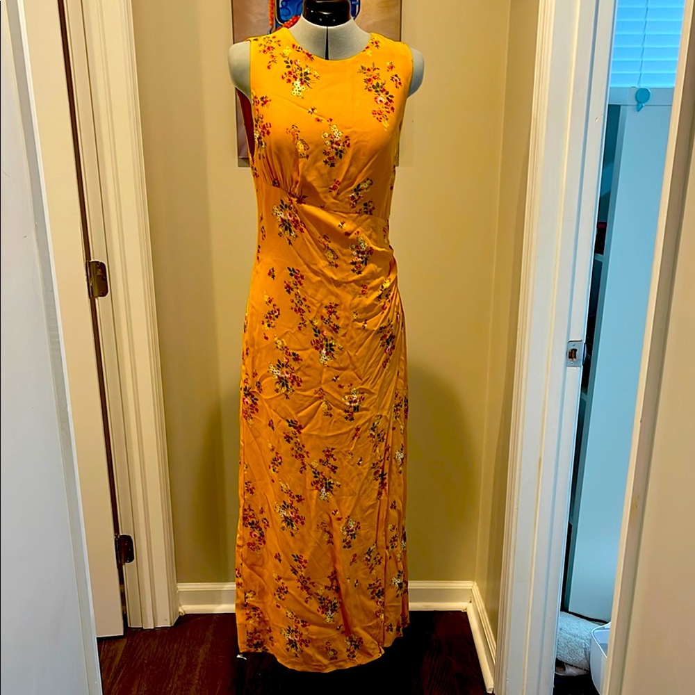 Reformation Senna dress yellow floral size 8